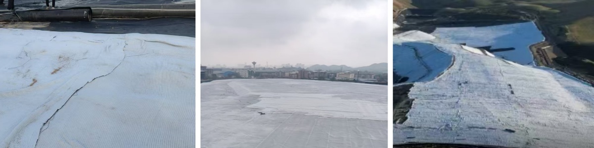 Géomembrane HDPE blanche à double surface lisse 1,5 mm