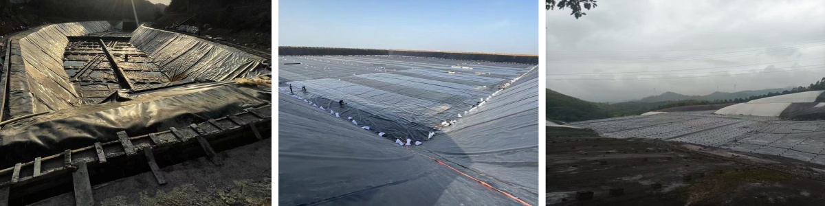 Rutschfeste 1,5 mm HDPE-gepunktete Geomembran Rutschfeste 1,5 mm HDPE-gepunktete Geomembran