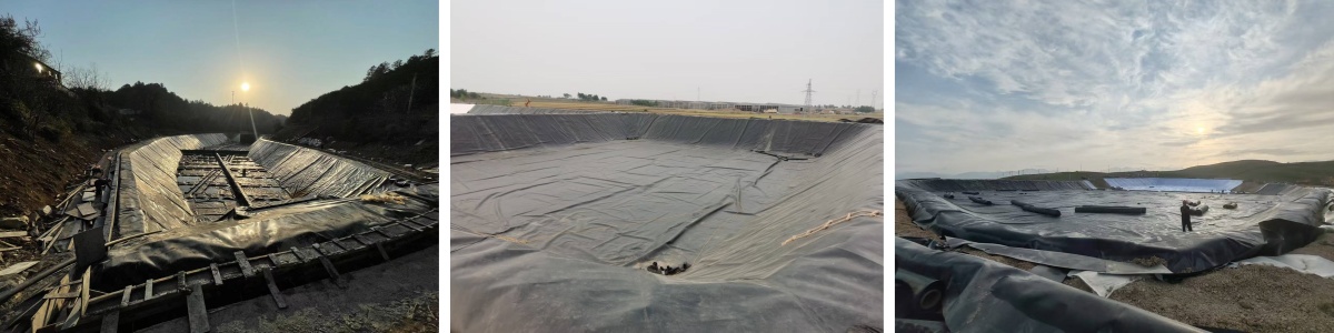 Geomembrana de revestimento de lagoas de 0,75 mm