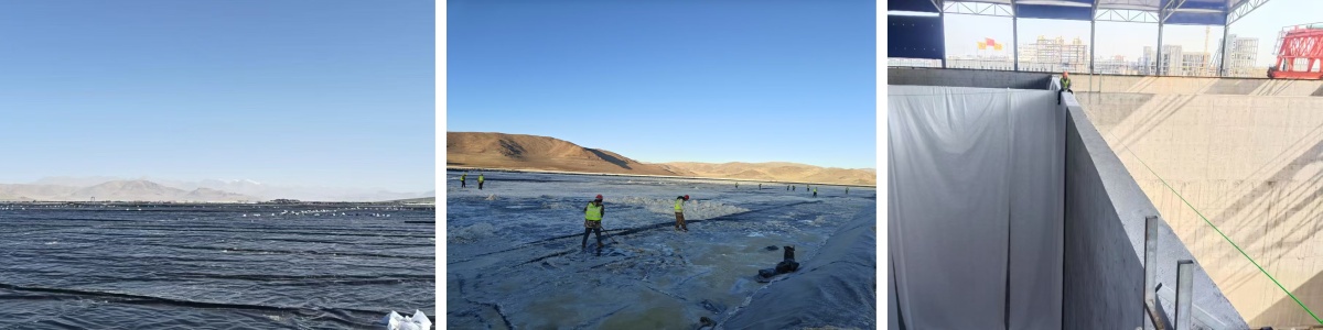 Geomembrana de superficie rugosa simple de HDPE de 1,5 mm