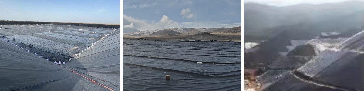 Geomembrana de película soplada doble lisa LLDPE de 0,8 mm