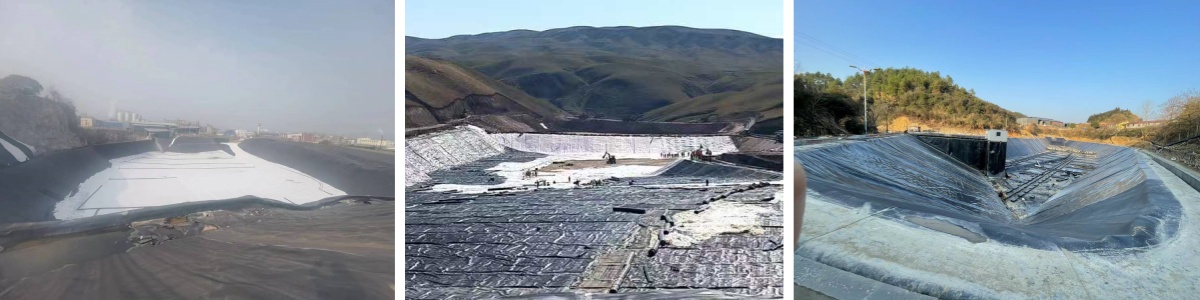 Géomembrane HDPE blanche à double surface lisse 1,5 mm