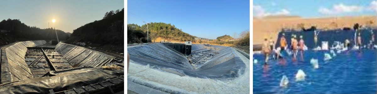 Geomembrana bicolor de PEAD de 1,5 mm