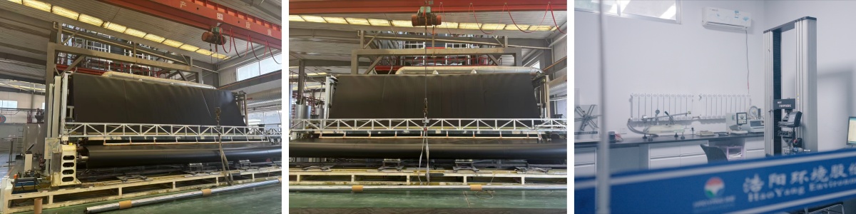 Géomembrane en PEHD texturée par points