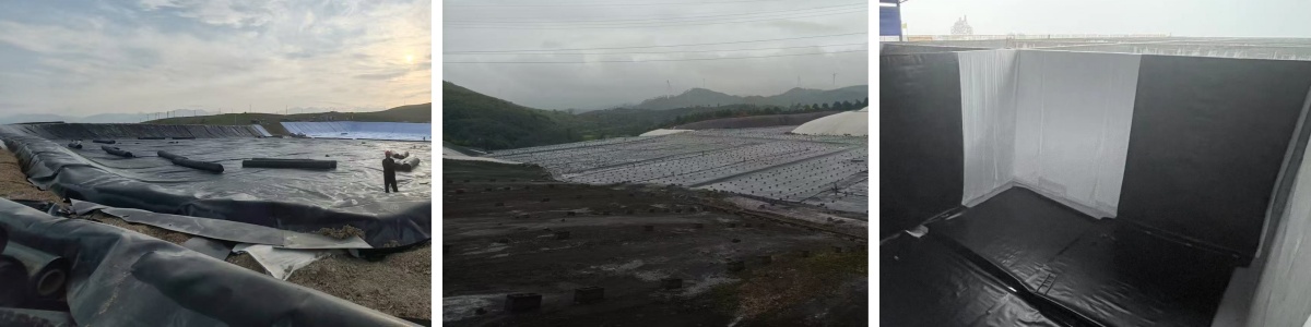 Geomembrana de película soplada doble lisa LLDPE de 0,8 mm