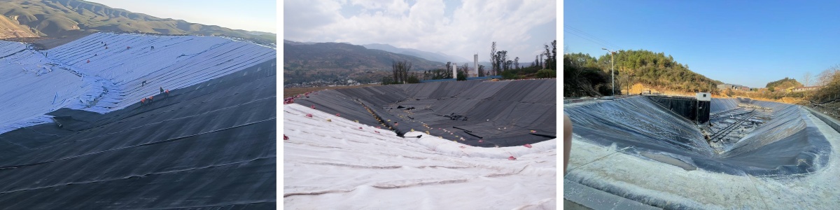 Нетканый геотекстиль из зеленого коротковолокнистого волокна 100 г/м²